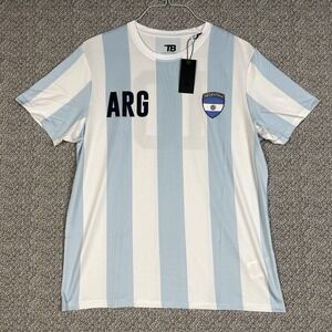 Argentina Soccer Jersey Blue # 10 Adult Sizes Large Football T-Shirt